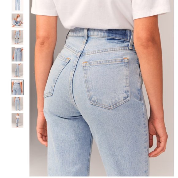 Ultra High Rise 90s Straight Jean Light Destroy - 33 - 16 Short - Picture 4 of 11